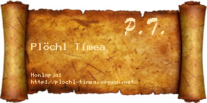 Plöchl Tímea névjegykártya